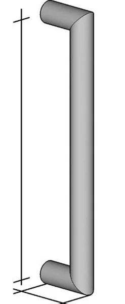 Clearance Hardwarexchange Poignée de tirage Diamètre 30 mm - Entraxe350 mm - INOX 304 poli