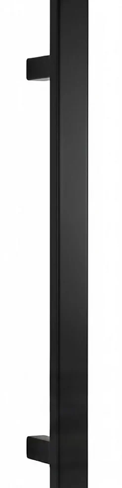 Clearance Hardwarexchange Poignée de tirage Rectangle 40x10 mm - Entraxe350 - S55 - L500 mm - INOX 304 Laqué RAL 9005 Noir Mat