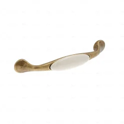 Best Hardwarexchange Poignée pour meubles en zamac et porcelaine Entraxe 128 Florence antique
