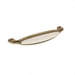 New Hardwarexchange Poignée pour meubles en zamac et porcelaine Entraxe 128 Florence antique