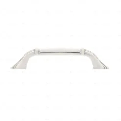 Hardwarexchange Poignée pour meubles en zamac et Porcelaine Entraxe 96 Patine royale blanche argentée* Poignée De Meuble