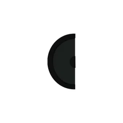 Outlet Reivilo Poignée pour porte coulissante DESIGN demi-lune noir mat - KATCHMEE