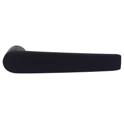 Poignée sur rosace Incurvé à visser Lizio aluminium mat noir* Poignée Sur Rosace|Poignée De Porte D'Entrée