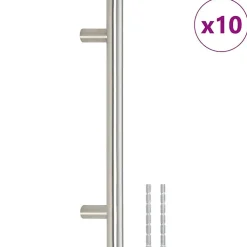 New Vidaxl Poignées d armoire 10 pcs argenté 128 mm acier inoxydable
