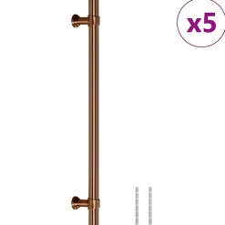 Best Vidaxl Poignées d armoire 5 pcs bronze 192 mm acier inoxydable