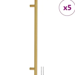 Clearance Vidaxl Poignées d armoire 5 pcs doré 320 mm acier inoxydable