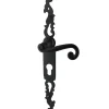 Secury-T Poignées de porte fer forgé COQ noir 330X36 mm Trou de cylindre i* Poignée De Porte Intérieure