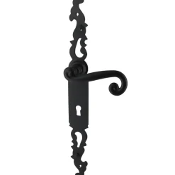 Hot Secury-T Poignées de porte fer forgé COQ noir 330X36 mm Trou de clé L