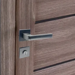 Outlet Secury-T Poignées de porte sur rosace canon de fusil / anthracite carré - Modèle Fabrizia à condamnation