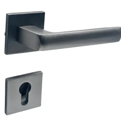 Outlet Secury-T Poignées de porte sur rosace canon de fusil / anthracite carré - Modèle Fabrizia Trou de cylindre i