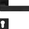 Sale Hardwarexchange Poignées pour porte d'entrée, Lot de 20, rosace carrée A CLIPSER, rosace trou de clé I pour cylindre, noir, garantie 5 ans