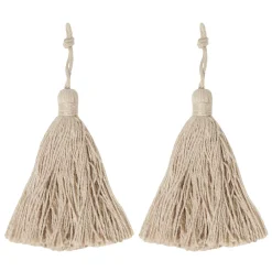Pompon de clés à franges lin vendu par 2* Bouton De Meuble