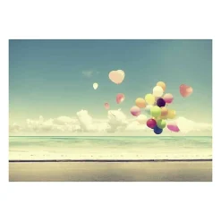 Sale Scenolia Poster intissé BALLONS sur la plage 140 x 95 cm - Affiche murale de qualité supérieure