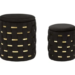 Mauro Ferretti Pouf avec rangement intégré Shanty (Lot de 2)* Pouf Et Poire