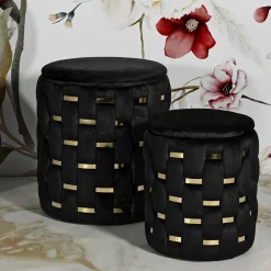 Mauro Ferretti Pouf avec rangement intégré Shanty (Lot de 2)* Pouf Et Poire