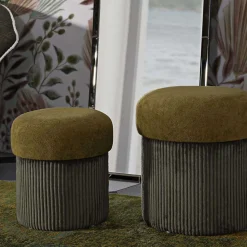 Mauro Ferretti Pouf avec rangement intégré Aspen (Set de 2)* Pouf Et Poire