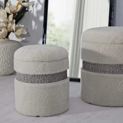 Mauro Ferretti Pouf avec rangement intégré SaintMoritz (Set de 2)* Pouf Et Poire