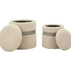 Mauro Ferretti Pouf avec rangement intégré SaintMoritz (Set de 2)* Pouf Et Poire