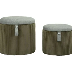 Hot Mauro Ferretti Pouf avec rangement intégré Bolzano (Set de 2)