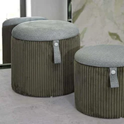 Hot Mauro Ferretti Pouf avec rangement intégré Bolzano (Set de 2)