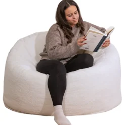 Bananair Pouf bouclette 100 cm blanc* Pouf Et Poire