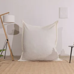 New Bananair Pouf bouclette déhoussable 180 x 140 cm blanc
