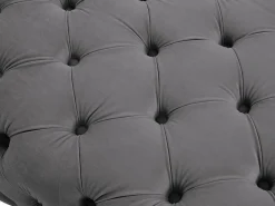 Vente-unique Pouf chesterfield en velours anthracite EDWINA* Pouf Et Poire
