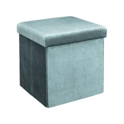 The Home Deco Factory Pouf coffre de rangement velours côtelé Giullia* Pouf Et Poire