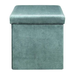 The Home Deco Factory Pouf coffre de rangement velours côtelé Giullia* Pouf Et Poire