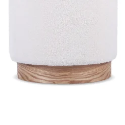 Sicaan Pouf coffre JULIETTE tissu bouclette blanc* Pouf Et Poire