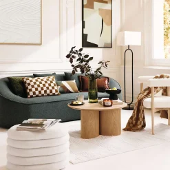Online Atmosphera Pouf de rangement en bouclette GUILIA