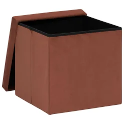 Hot Atmosphera Pouf de rangement pliable en velours