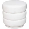 Hot Atmosphera Pouf en bouclette KEMI - Blanc