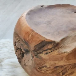 Wanda Collection Pouf en racine de teck massif,
