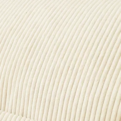 Best Bananair Pouf fauteuil velours côtelé 100x110 cm blanc cassé