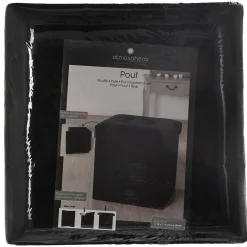 Atmosphera Créateur D'Intérieur Pouf pliant Lysandre noir effet velours - Atmosphera* Pouf Et Poire