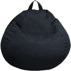 Bananair Pouf poire déhoussable en polyester 120 x 100 cm noir