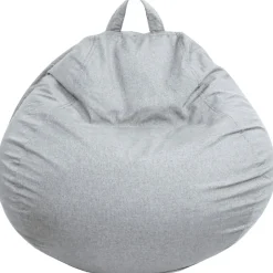 Bananair Pouf poire déhoussable en polyester 120 x 100 cm gris