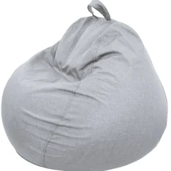 Bananair Pouf poire déhoussable en polyester 120 x 100 cm gris