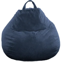 Bananair Pouf poire déhoussable velours côtelé 105x85 cm bleu foncé* Pouf Et Poire