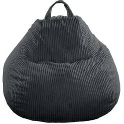 Bananair Pouf poire déhoussable velours côtelé 105x85 cm gris foncé* Pouf Et Poire