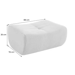 Sweeek Pouf. repose-pieds pour chauffeuse Sokol bouclette texturée moutarde - Sokol* Pouf Et Poire