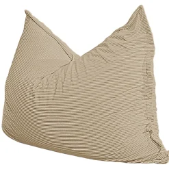 Discount Bananair Pouf velours côtelé déhoussable 180 x 140 cm beige