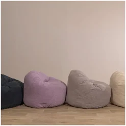 Hot Bananair Pouf velours côtelé épais 100cm violet parme