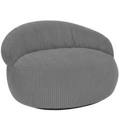 Bananair Pouf XXL déhoussable en velours côtelé 110x100 cm gris foncé* Pouf Et Poire