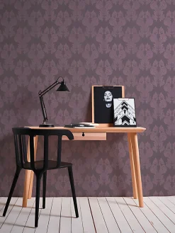 Profhome 956305-GU Papier peint aspect textile texturé mat 5,33 m2* Papier Peint Baroque