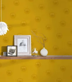 Clearance Profhome 348624-GU Papier peint de luxe exclusif légèrement texturé subtilement chatoyant 7,035 m2