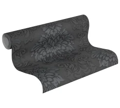 Clearance Profhome 368984-GU Papier peint baroque légèrement texturé brillant 5,33 m2
