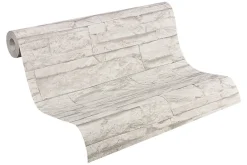Sale Profhome 707116-GU Papier peint aspect pierre carrelage légèrement texturé mat 5,33 m2