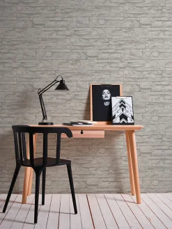 Sale Profhome 707116-GU Papier peint aspect pierre carrelage légèrement texturé mat 5,33 m2
